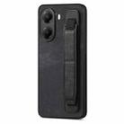 For Xiaomi Poco X7 Pro Retro Wristband Holder Leather Back Phone Case(Black) - 1