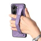 For Xiaomi Poco X7 Pro Retro Wristband Holder Leather Back Phone Case(Purple) - 3