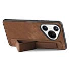 For Huawei Pura 70 Pro Retro Wristband Holder Leather Back Phone Case(Brown) - 2