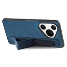 For Huawei Pura 70 Pro+ Retro Wristband Holder Leather Back Phone Case(Blue) - 2