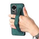 For Huawei Nova 13 Retro Wristband Holder Leather Back Phone Case(Green) - 2