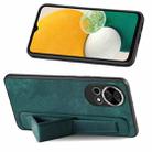 For Huawei Nova 13 Retro Wristband Holder Leather Back Phone Case(Green) - 3