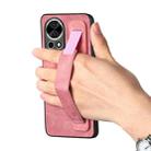 For Huawei Nova 13 Retro Wristband Holder Leather Back Phone Case(Pink) - 2