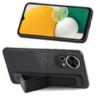 For Huawei Nova 13 Retro Wristband Holder Leather Back Phone Case(Black) - 3