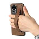 For Huawei Nova 13 Retro Wristband Holder Leather Back Phone Case(Brown) - 2