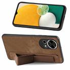 For Huawei Nova 13 Retro Wristband Holder Leather Back Phone Case(Brown) - 3