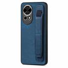 For Huawei Nova 13 Retro Wristband Holder Leather Back Phone Case(Blue) - 1