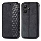 For Infinix Hot 30i Cubic Grid Pressed Magnetic Leather Phone Case(Black) - 1