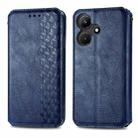 For Infinix Hot 30i Cubic Grid Pressed Magnetic Leather Phone Case(Blue) - 1