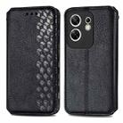 For Infinix Zero 30 4G Cubic Grid Pressed Magnetic Leather Phone Case(Black) - 1