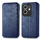 For Infinix Zero 30 4G Cubic Grid Pressed Magnetic Leather Phone Case(Blue) - 1