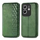 For Infinix Zero 30 4G Cubic Grid Pressed Magnetic Leather Phone Case(Green) - 1