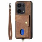 For Xiaomi Redmi Note 13 Pro 4G Retro Card Wallet Fold Leather Phone Case with Strap(Brown) - 3