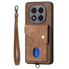 For Xiaomi Redmi Note 14 Pro 5G Retro Card Wallet Fold Leather Phone Case with Strap(Brown) - 2