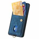 For Xiaomi Redmi Note 14 Pro+ 5G Retro Card Wallet Fold Leather Phone Case with Strap(Blue) - 3