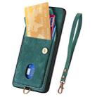 For Redmi Turbo 4 Retro Card Wallet Fold Leather Phone Case with Strap(Green) - 3