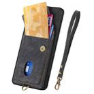 For Redmi K80 / Poco F7 Pro Retro Card Wallet Fold Leather Phone Case with Strap(Black) - 3