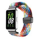 For Samsung Galaxy Fit3 Magnetic Buckle Nylon Braid Watch Band(Rainbow Color) - 1