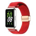 For Samsung Galaxy Fit3 Magnetic Buckle Nylon Braid Watch Band(Red) - 1