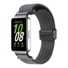 For Samsung Galaxy Fit3 Magnetic Buckle Nylon Braid Watch Band(Grey) - 1