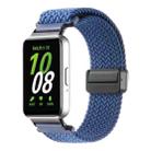 For Samsung Galaxy Fit3 Magnetic Buckle Nylon Braid Watch Band(Blue) - 1