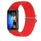 For Huawei Band 9 Adjustable Slide Buckle Braided Watch Band(Red) - 1