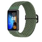 For Huawei Band 9 Adjustable Slide Buckle Braided Watch Band(Green) - 1