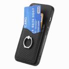 For Honor Magic7 Pro Carbon Fiber Card Wallet Ring Phone Case(Black) - 3