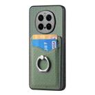 For Honor Magic7 Pro Carbon Fiber Card Wallet Ring Phone Case(Green) - 2