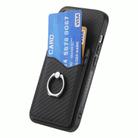 For Honor X60 Carbon Fiber Card Wallet Ring Phone Case(Black) - 3