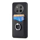 For Honor X60 Pro Carbon Fiber Card Wallet Ring Phone Case(Black) - 2