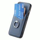For Honor X60 Pro Carbon Fiber Card Wallet Ring Phone Case(Blue) - 3