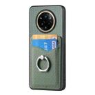 For Realme 14 Pro Carbon fiber Card Wallet Ring Phone Case(Green) - 2