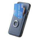 For Redmi Note 14 Pro+ 5G Carbon Fiber Card Wallet Ring Phone Case(Blue) - 3