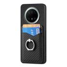 For Huawei Mate 70 Carbon Fiber Card Wallet Ring Phone Case(Black) - 2