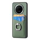 For Huawei Mate 70 Pro Carbon Fiber Card Wallet Ring Phone Case(Green) - 2