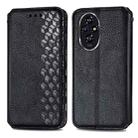 For Honor 200 Cubic Grid Pressed Magnetic Leather Phone Case(Black) - 2