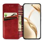 For Honor 200 Cubic Grid Pressed Magnetic Leather Phone Case(Red) - 3