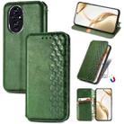 For Honor 200 Cubic Grid Pressed Magnetic Leather Phone Case(Green) - 1