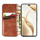 For Honor 200 Pro Cubic Grid Pressed Magnetic Leather Phone Case(Brown) - 3