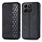 For Honor 200 Smart Cubic Grid Pressed Magnetic Leather Phone Case(Black) - 2