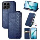 For Honor 200 Smart Cubic Grid Pressed Magnetic Leather Phone Case(Blue) - 1