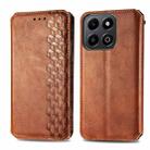 For Honor 200 Smart Cubic Grid Pressed Magnetic Leather Phone Case(Brown) - 2