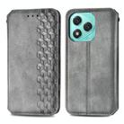 For Honor 400 Lite Cubic Grid Pressed Magnetic Leather Phone Case(Gray) - 2