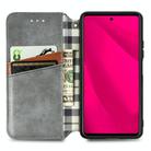 For Honor 400 Lite Cubic Grid Pressed Magnetic Leather Phone Case(Gray) - 3