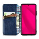 For Honor 400 Lite Cubic Grid Pressed Magnetic Leather Phone Case(Blue) - 3