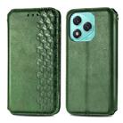 For Honor 400 Lite Cubic Grid Pressed Magnetic Leather Phone Case(Green) - 2