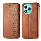 For Honor 400 Lite Cubic Grid Pressed Magnetic Leather Phone Case(Brown) - 2