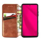 For Honor 400 Lite Cubic Grid Pressed Magnetic Leather Phone Case(Brown) - 3