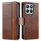 For Honor X8b CaseNeo Splicing Dual Magnetic Buckle Leather Phone Case(Brown) - 1